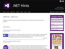 Tablet Screenshot of dotnethints.com